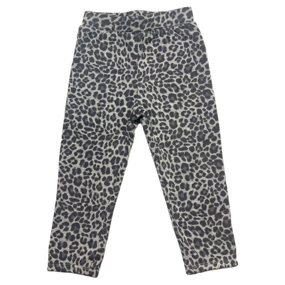 Grayson Mini Girls Leopard Print Sweatpants Gray, Size 4T